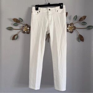 Nili Lotan Womens  White Straight Leg Jeans Size 8